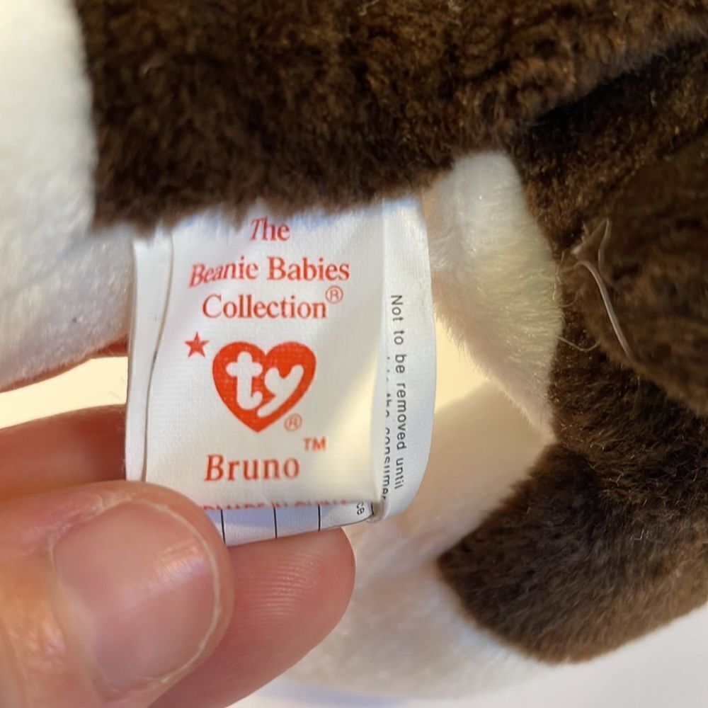 Vintage Bruno the Dog 1997 Ty Beanie Baby MINT Condition w all tags PVC Pellets - Picture 7 of 8